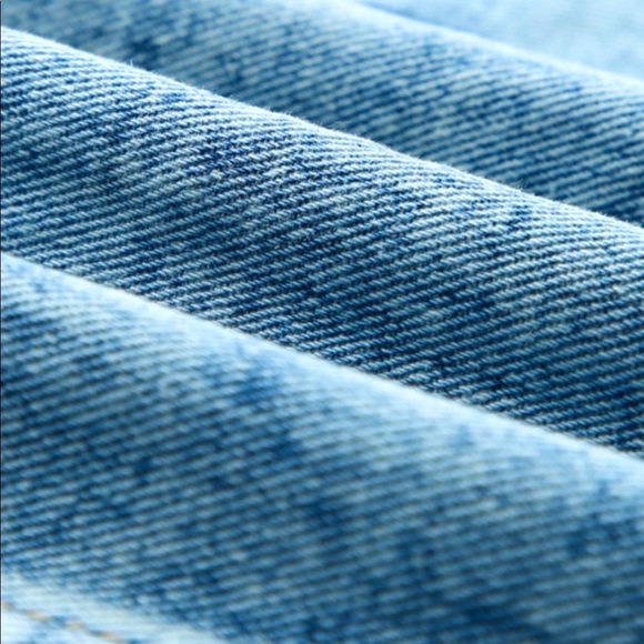 🎁 Blue🌵Aztec Print Distressed Hem Denim Jacket - Picture 10 of 16